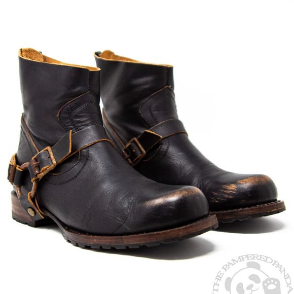 Freebird by Steven Shoes - Freebird By Steven Ankle Boots Brown Harness Distress Leather Womens Size 10 025